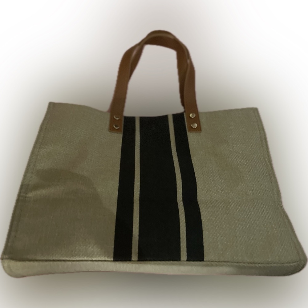 NWOT Canvas Striped Unbranded Bag
